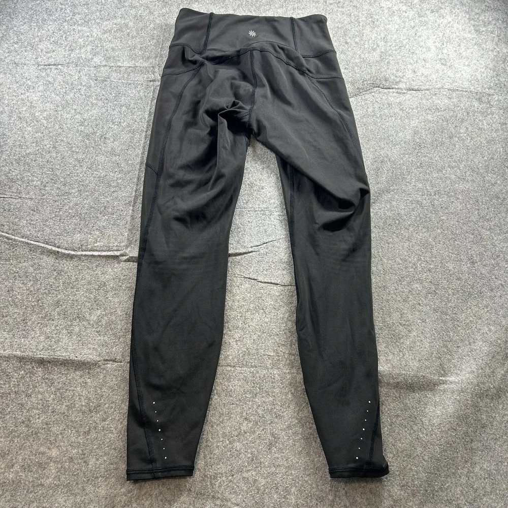 ATHLETA Rainier 7/8 Tight Women's XS Workout Run Winter Black Pockets - Picture 10 of 10